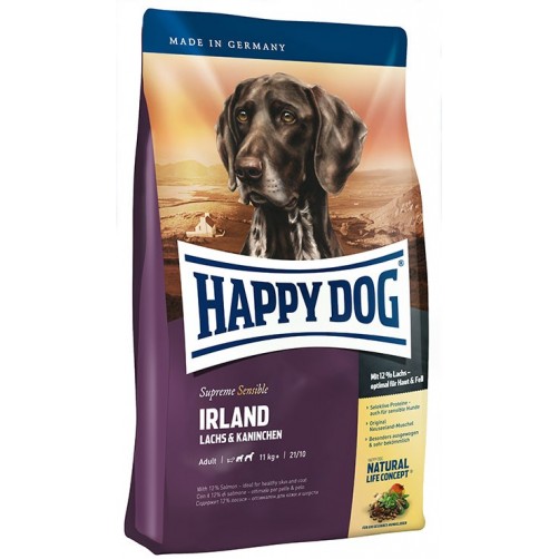 غذای خشک ایرلند هپی داگ مخصوص سگهای بالغ نژاد متوسط و بزرگ/ 300گرمی/  Happy Dog IRLAND